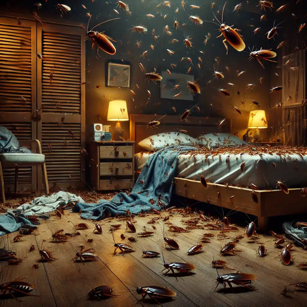 cafards dans un lit