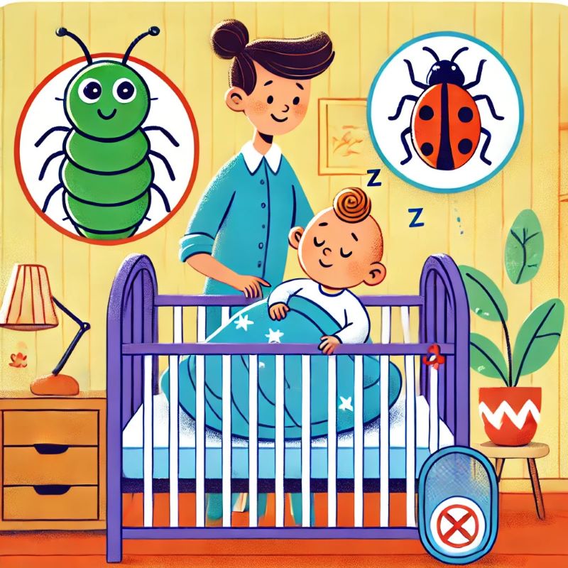 Vous avez un bébé et une punaise de lit le pique