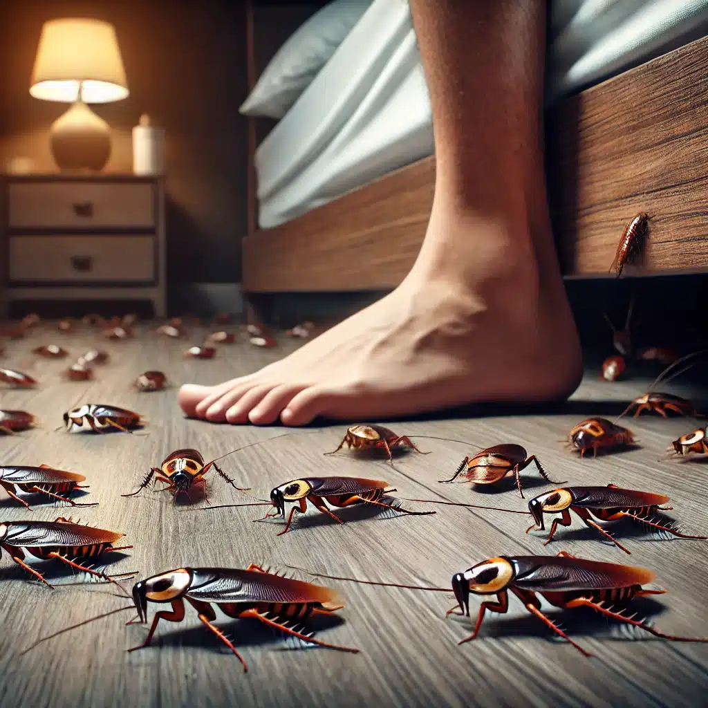 cafards dans un lit