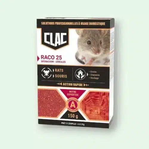 clac-raco 25 mort au rat et poison pour rat dans le grenier ou cave