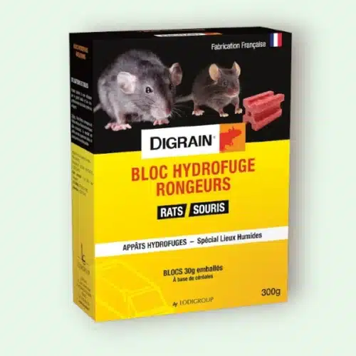 DIGRAIN® Bloc Hydrofuge Rongeurs Raticide 300g
