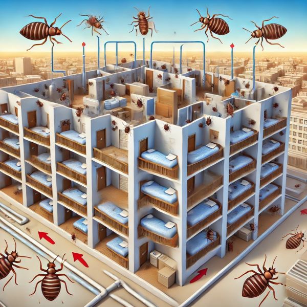 Les punaises de lit peuvent-elles voyager d'un appartement à un autre dans un immeuble